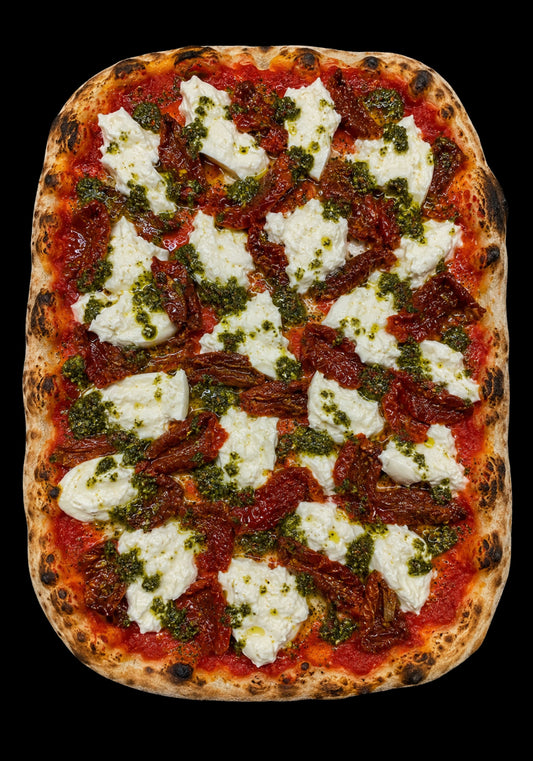 Pomodori secchi bufala e pesto
