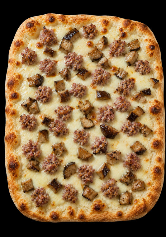 Porcini e salsiccia quadra