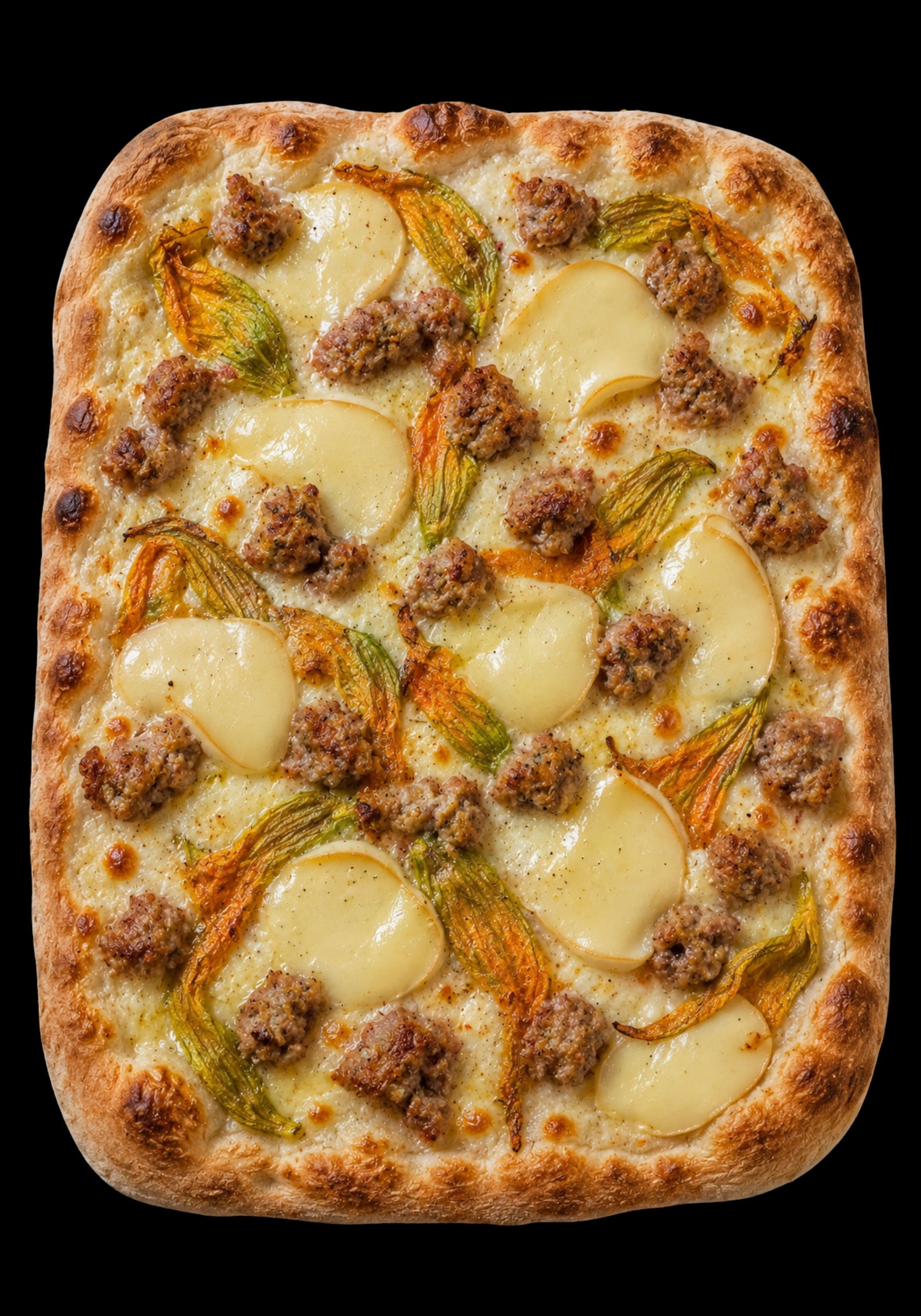 Fiori, Salsiccia e Scamorza Quadra