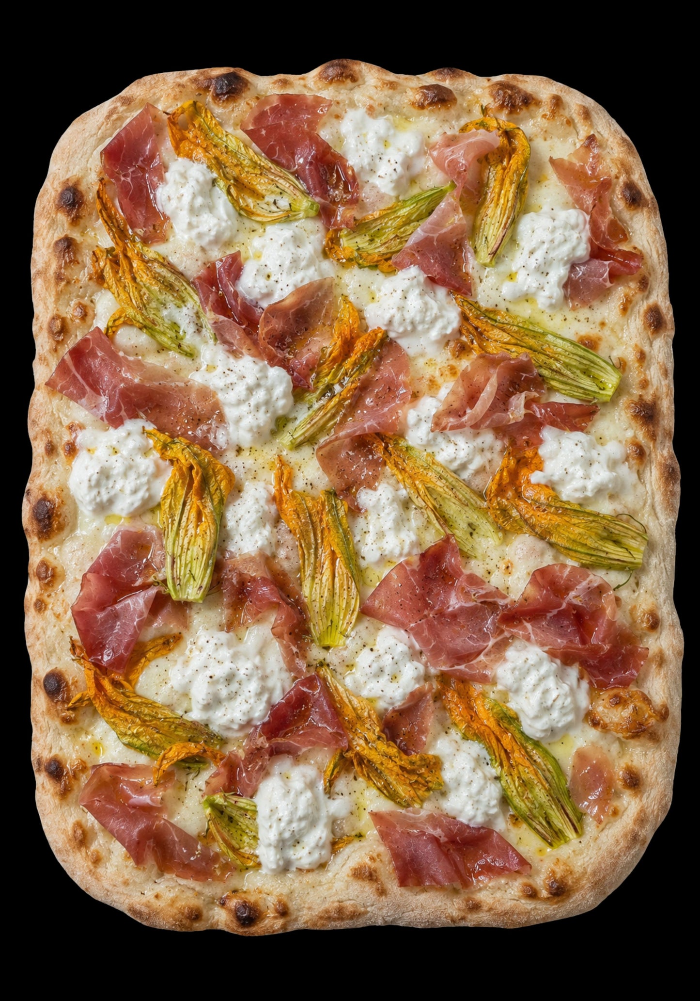 Fiori, speck e Mozzarella di Bufala Quadra
