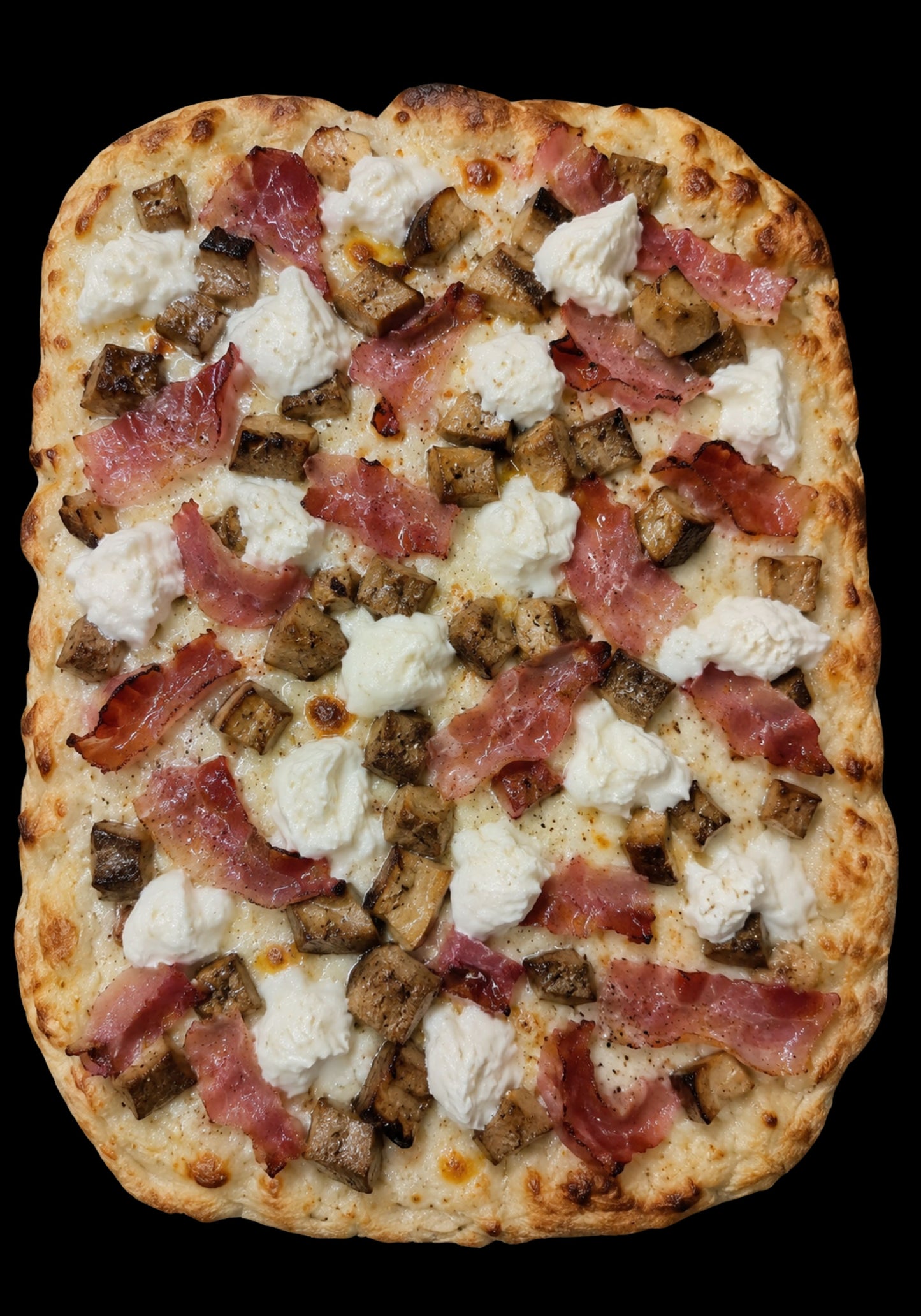 Porcini bufala e speck quadra