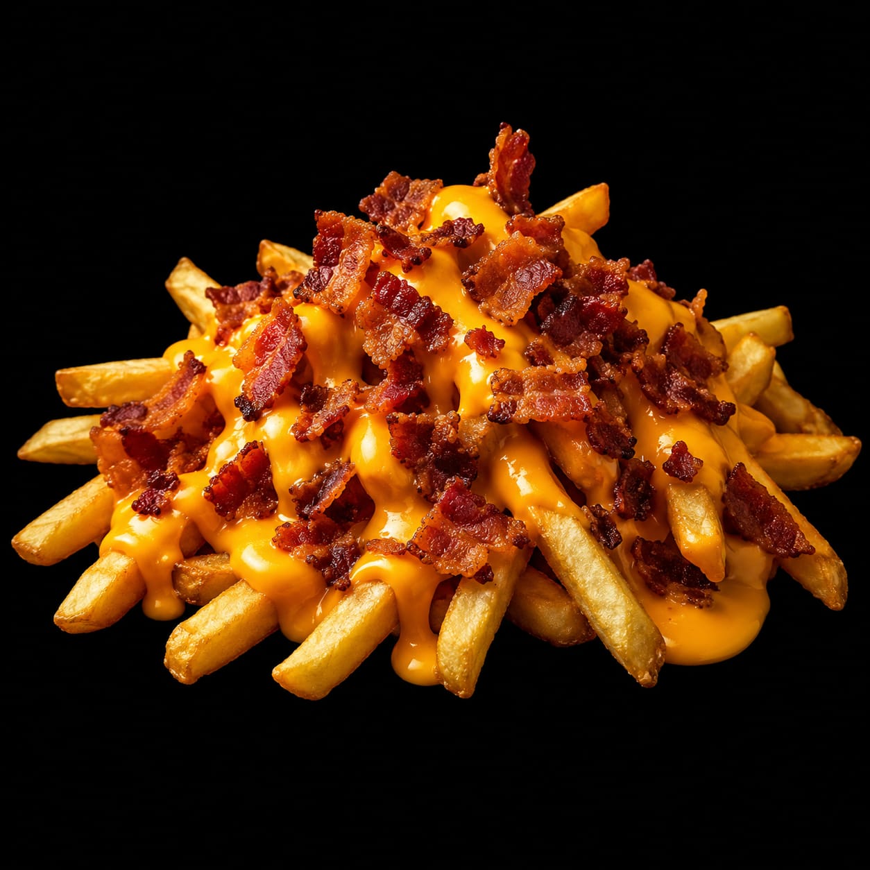 Patatine fritte cheddar e bacon