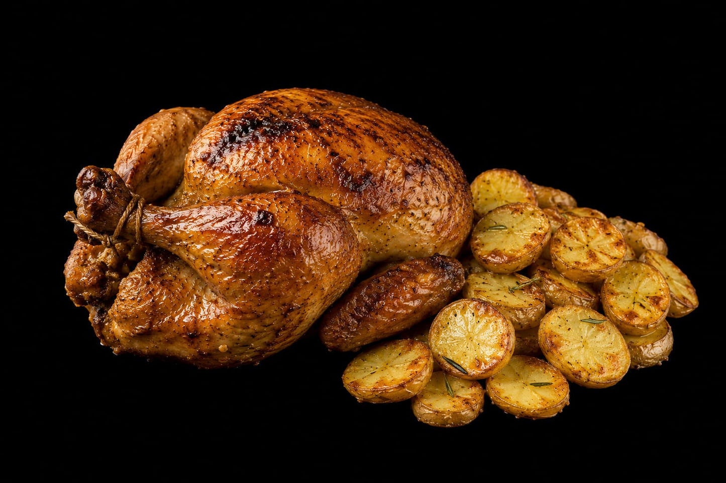 Pollo e patate al girarrosto